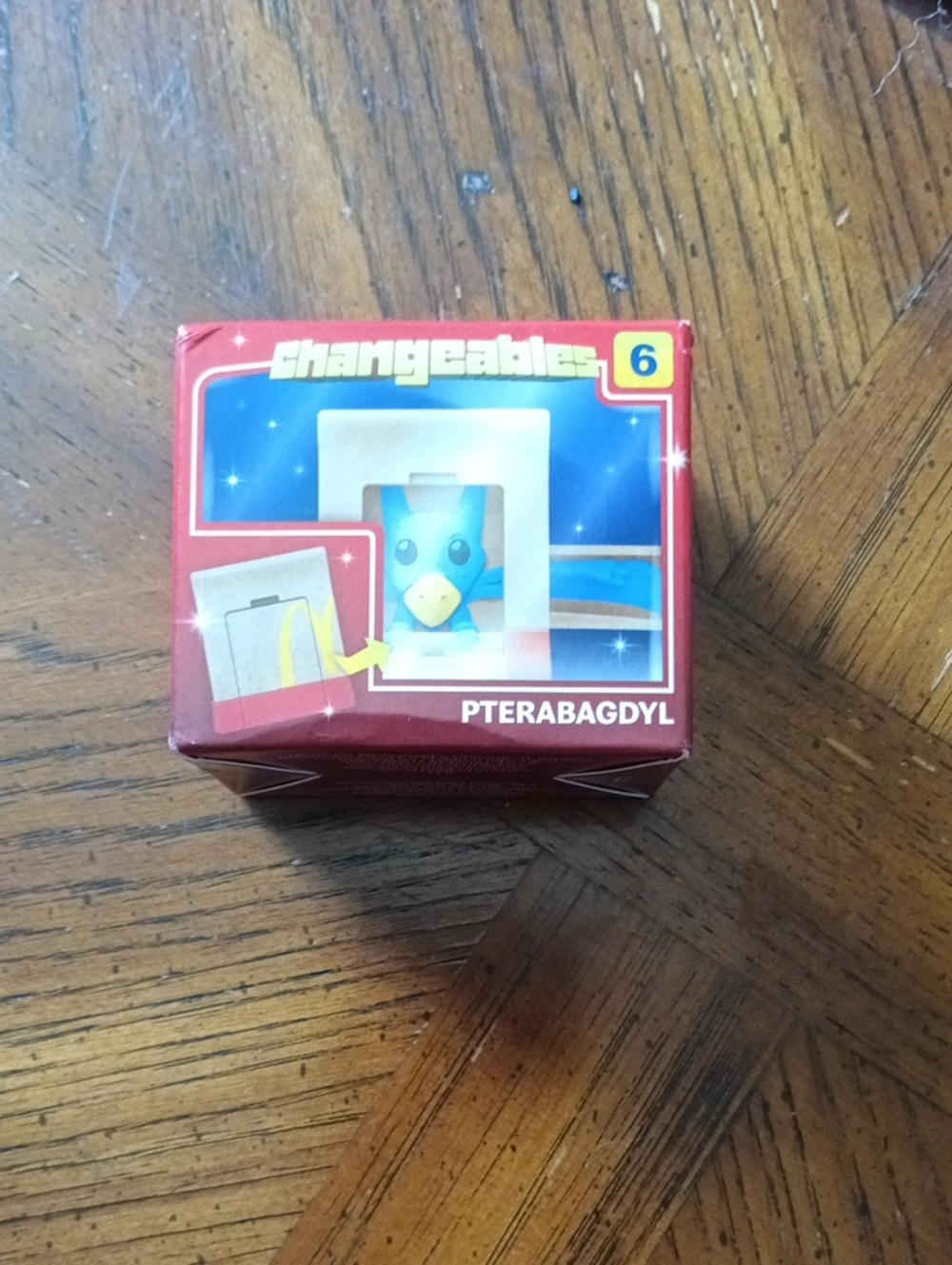 McDonald's Changeables PterabagDyl Red Box with Blue Figure